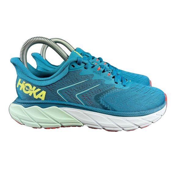 Hoka One One Arahi Blue White Shoes 1115012 Women's Size B